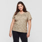 Women's Stencil Block Icon T-Shirt, Khaki