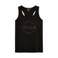 Women's Stencil Block Icon Tank, Black