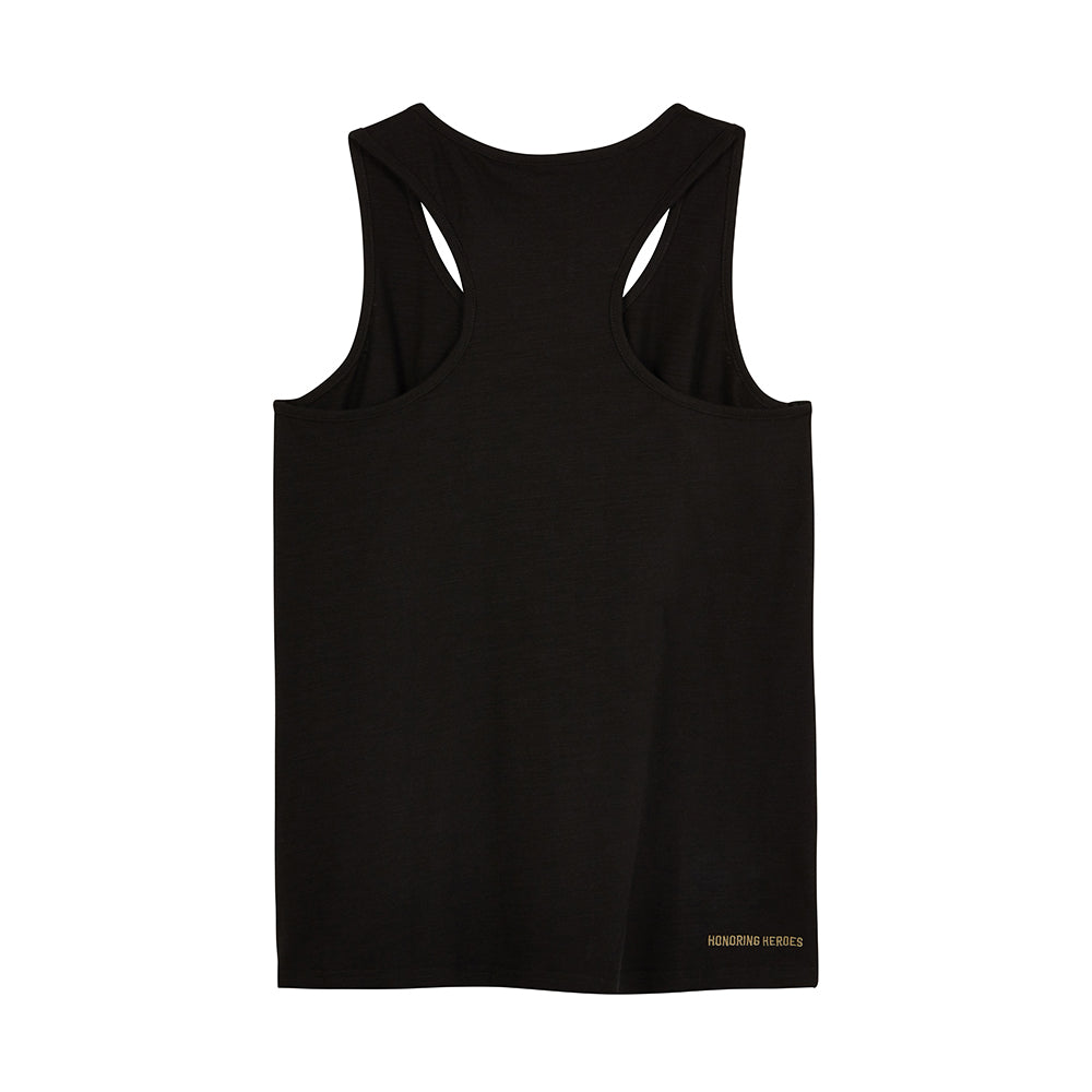 Women's Stencil Block Icon Tank, Black
