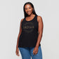 Women's Stencil Block Icon Tank, Black