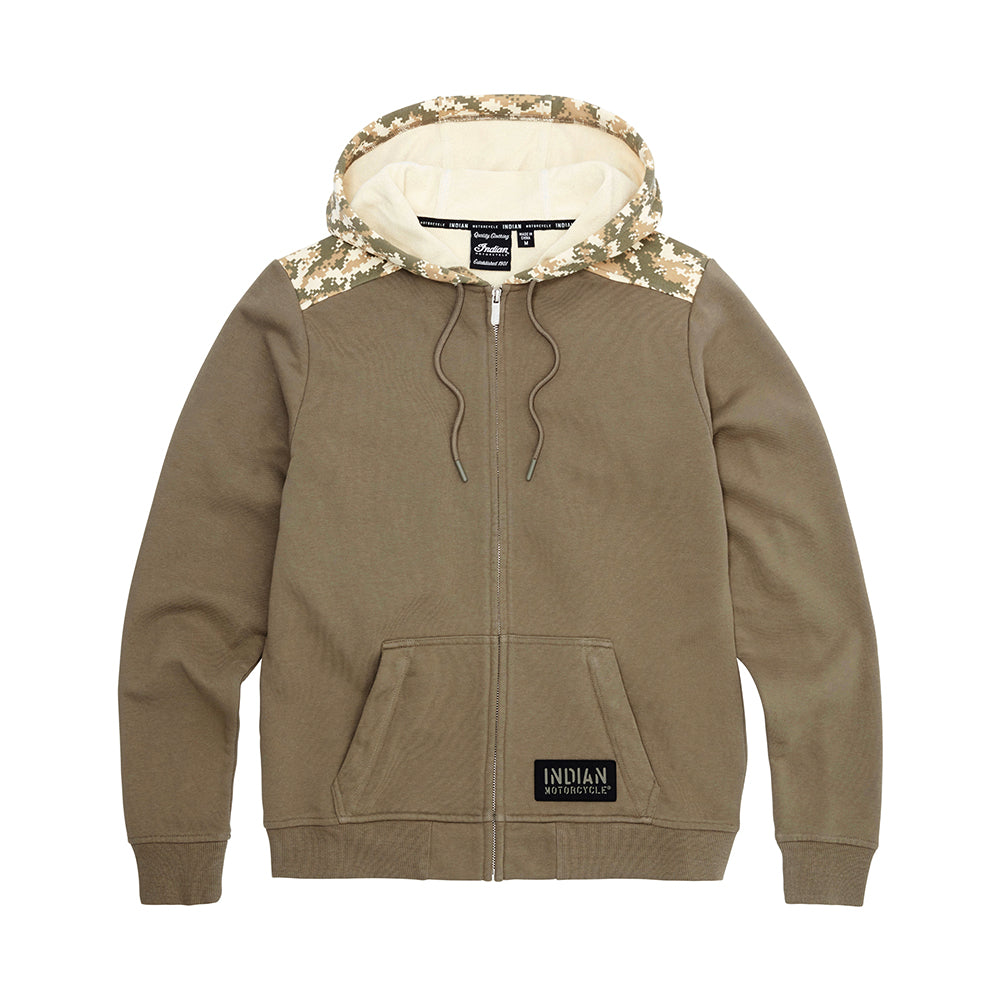 Women's Stencil Block Icon Hoodie, Khaki