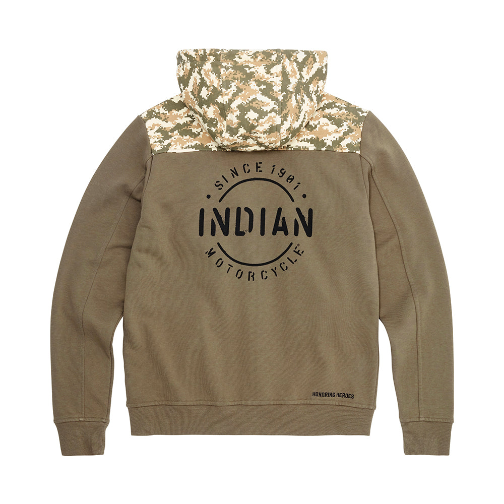 Women's Stencil Block Icon Hoodie, Khaki