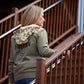 Women's Stencil Block Icon Hoodie, Khaki