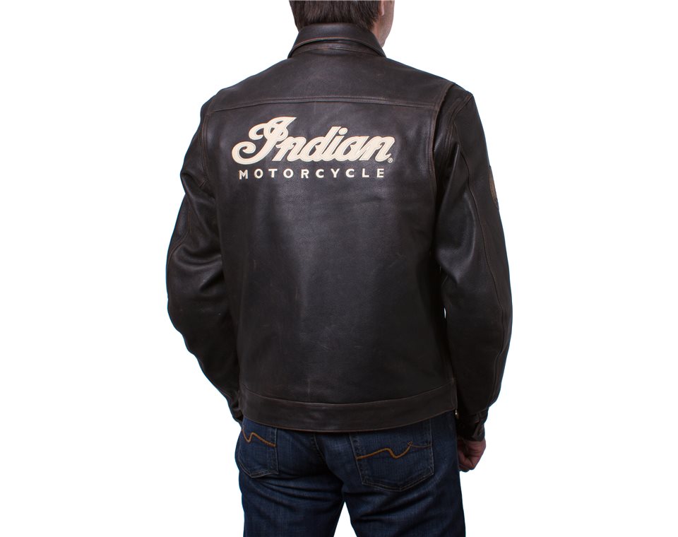 Men's Leather Classic Riding Jacket with Removable Lining, Dark Brown