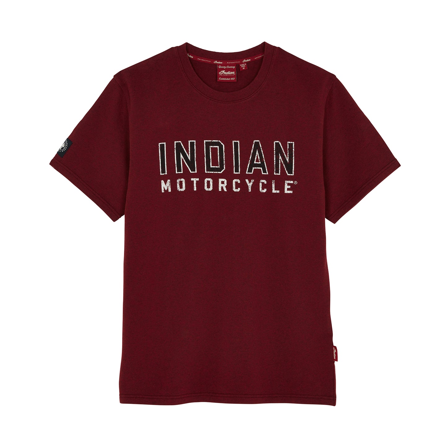 Men's Distressed Block Logo T-Shirt, Port