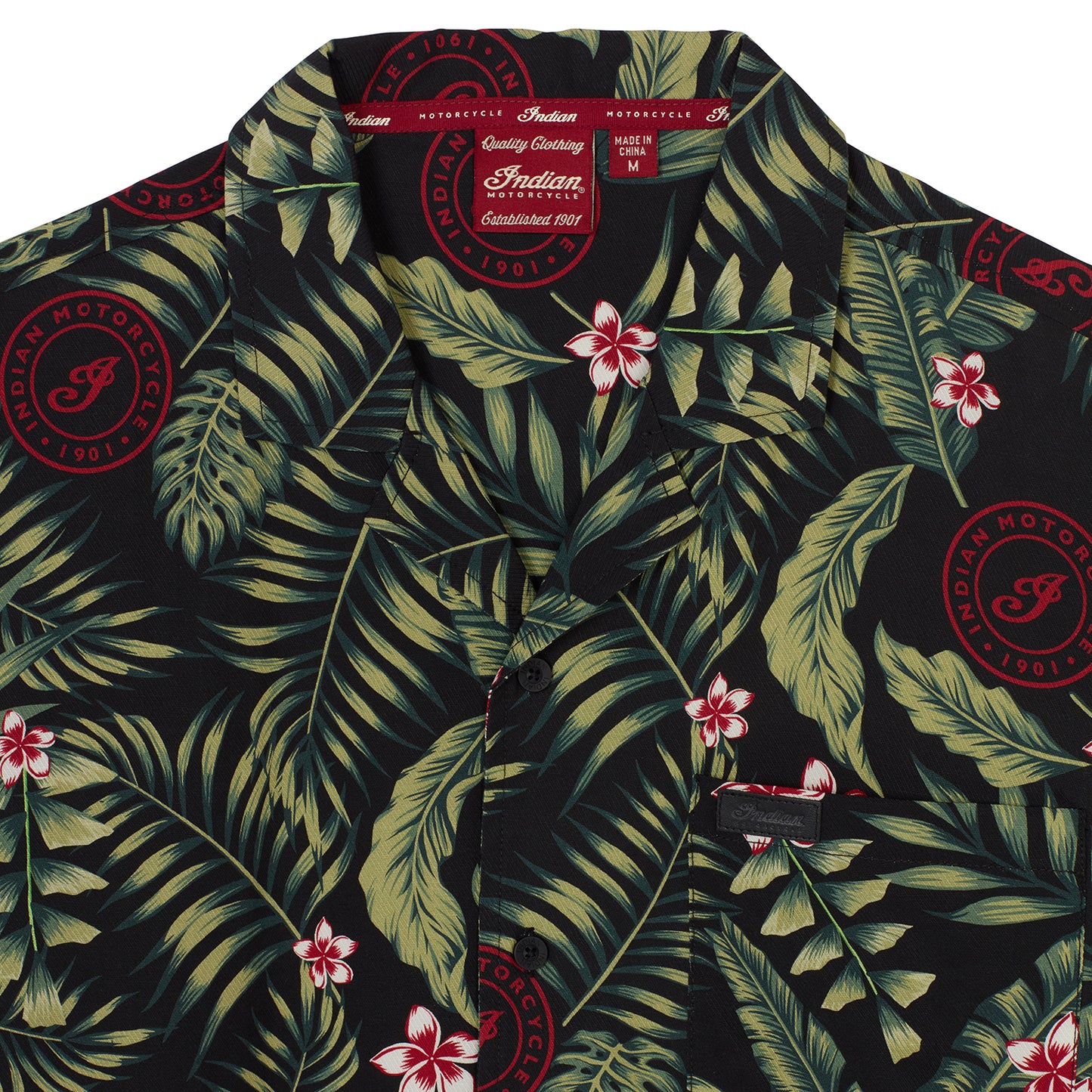 Men's Tropical Print Shirt, Green