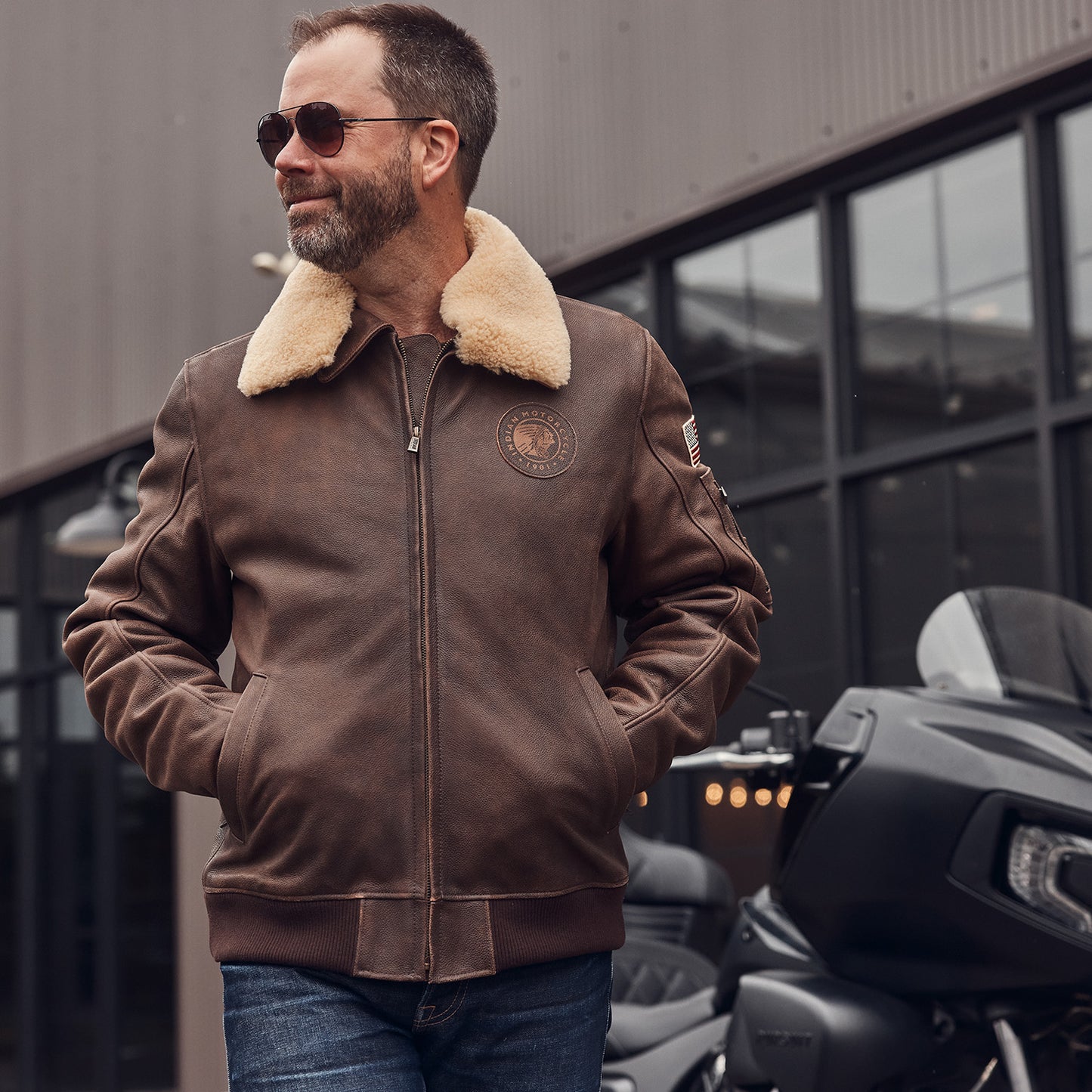 Men's Flying Jacket, Brown