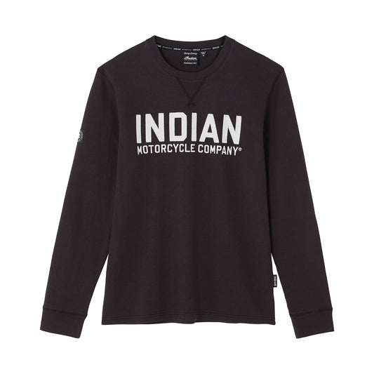 Men's Chainstitch Embroidery Longsleeve T-Shirt, Black