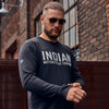 Men's Chainstitch Embroidery Longsleeve T-Shirt, Black