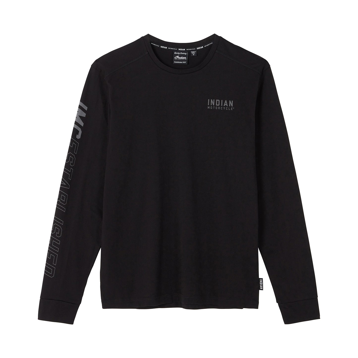 Men's IMC 1901 Sleeve Print Longsleeve T-Shirt, Black