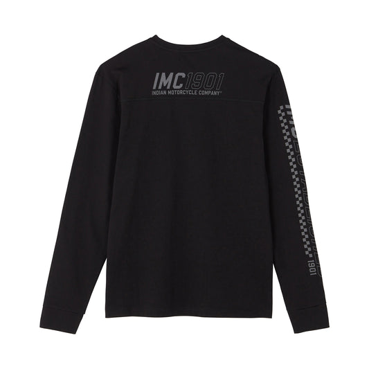 Men's IMC 1901 Sleeve Print Longsleeve T-Shirt, Black