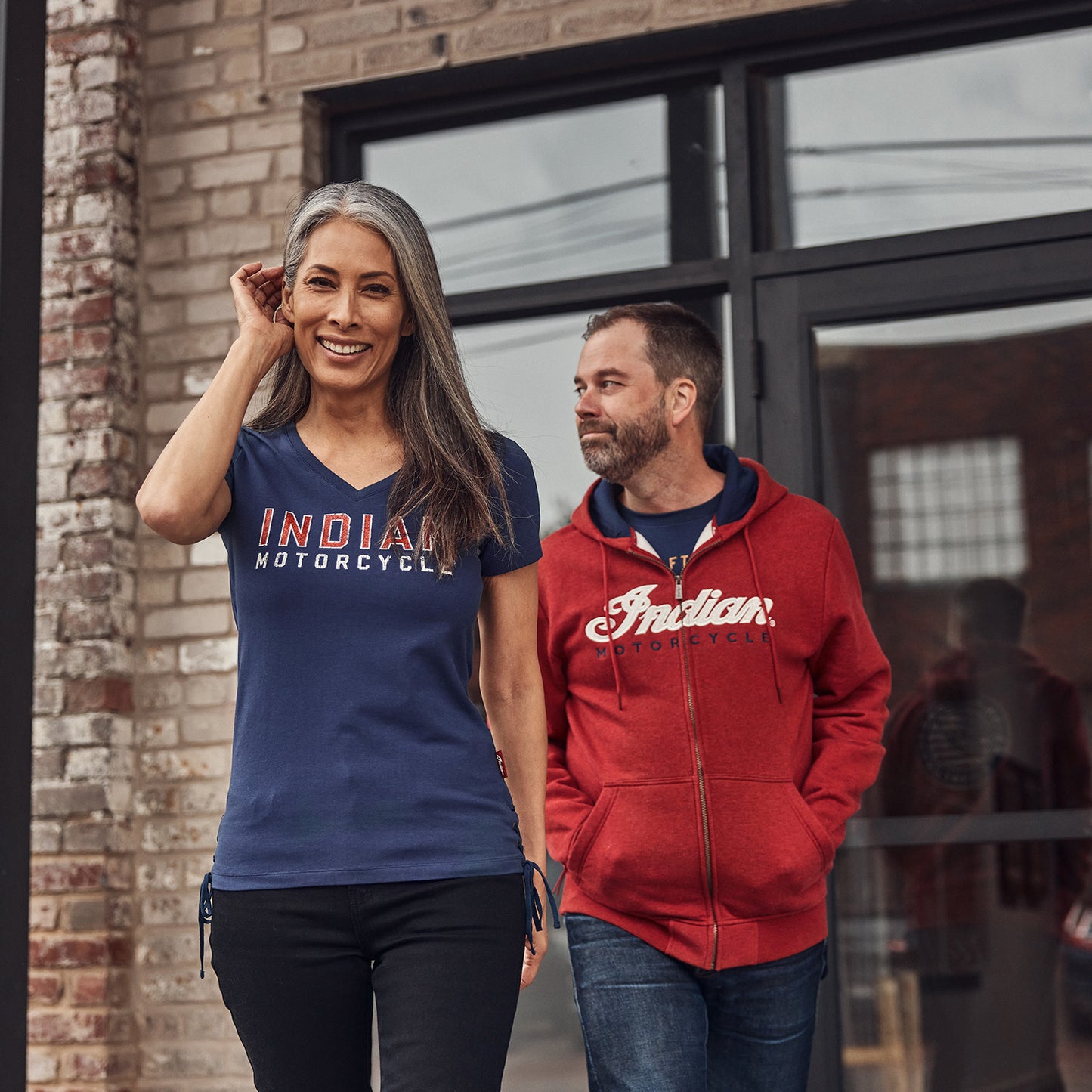 Women's Glitter Logo Tie T-Shirt, Navy