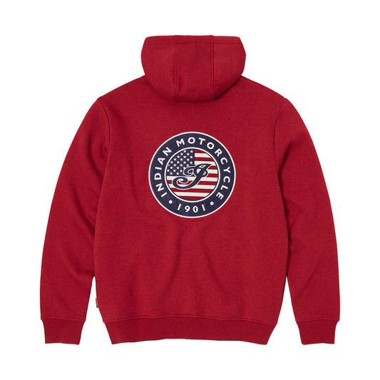 Men's USA Flag Hoodie, Red