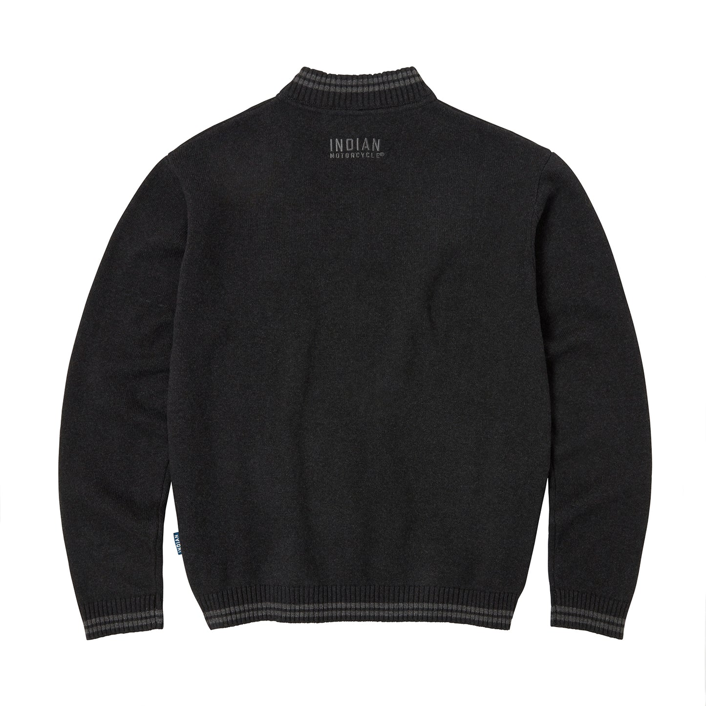Men's Knitted Embroidered Logo Top, Black