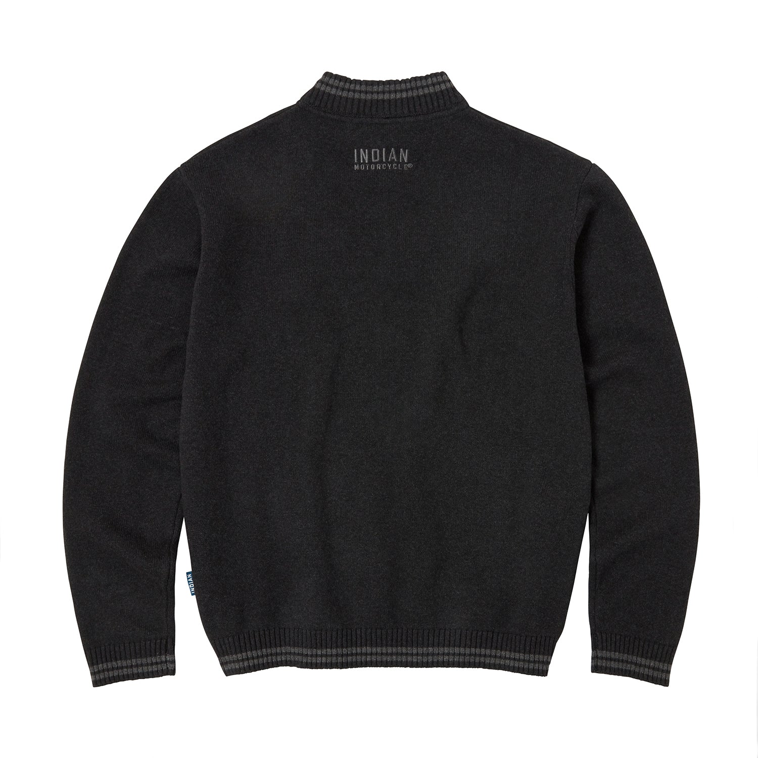 Men's Knitted Embroidered Logo Top, Black