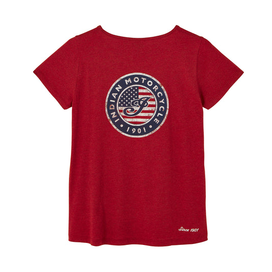 Women's USA Flag Logo T-Shirt, Red