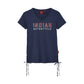 Women's Glitter Logo Tie T-Shirt, Navy