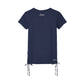 Women's Glitter Logo Tie T-Shirt, Navy