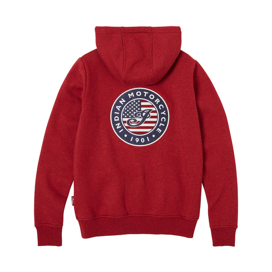 Women's USA Flag Hoodie, Red