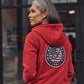 Women's USA Flag Hoodie, Red