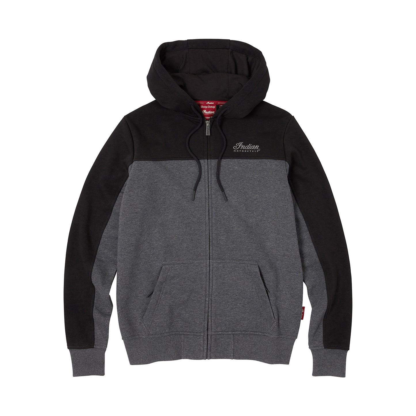 Women's Colorblock Script Hoodie, Gray