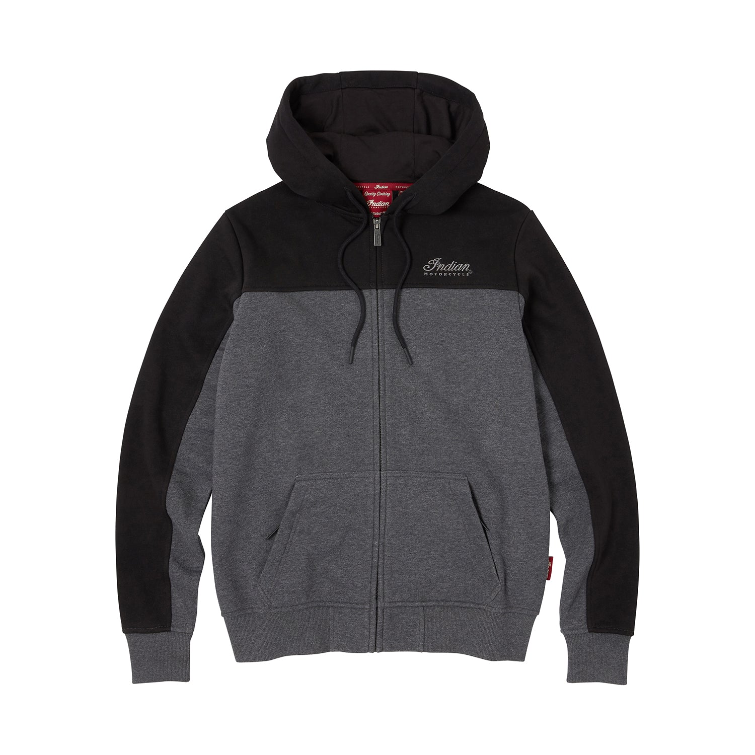 Women's Colorblock Script Hoodie, Gray