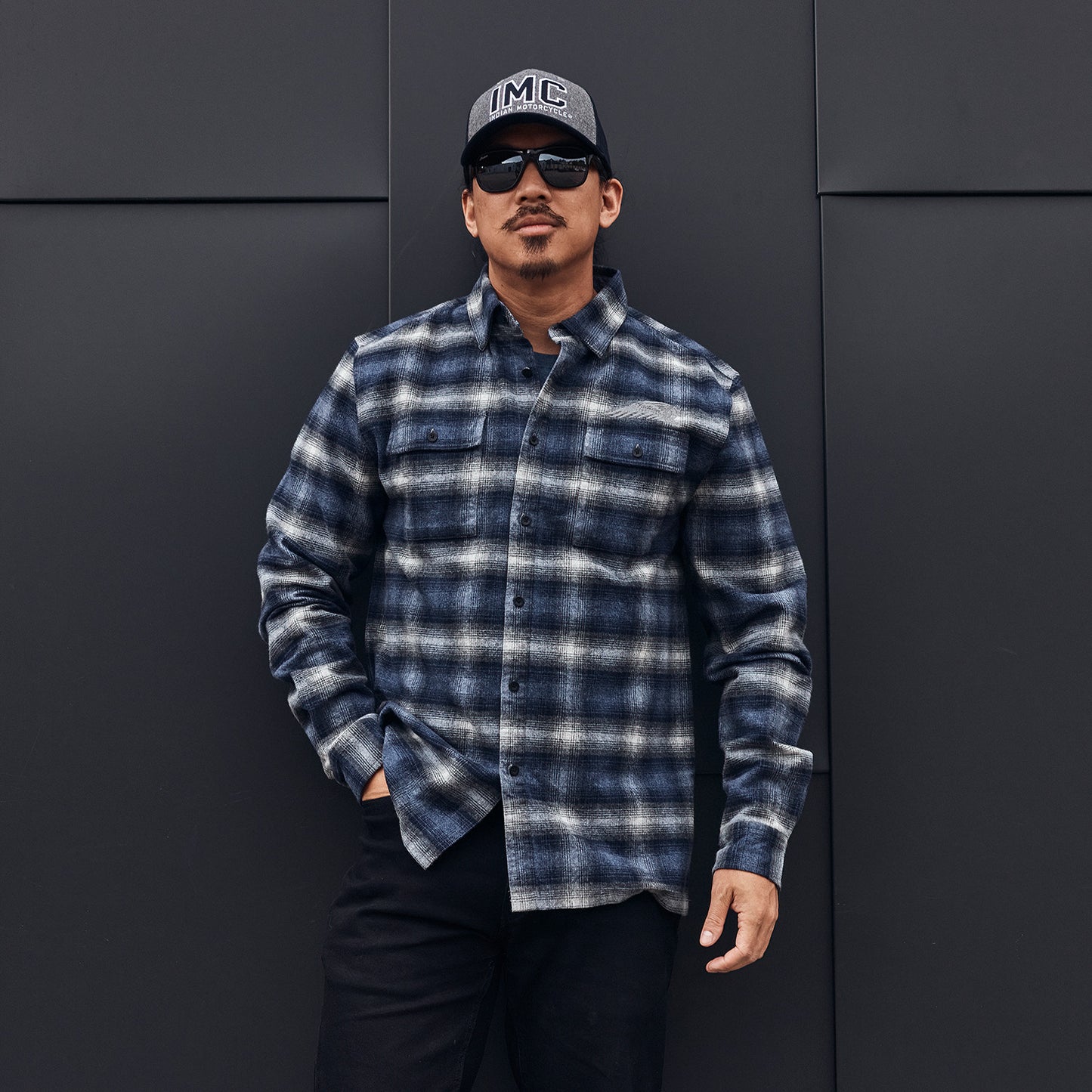 Men's Bolton Plaid Shirt, Navy