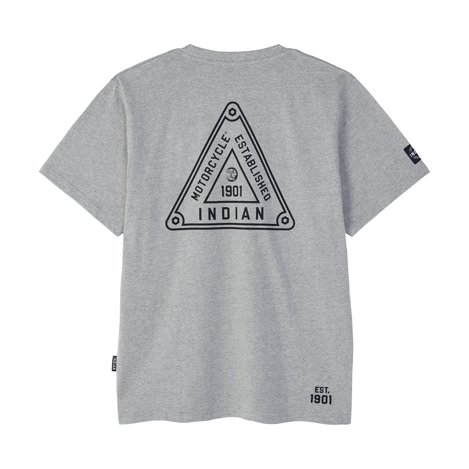 Men's Triangle Sign Printed T-Shirt, Gray