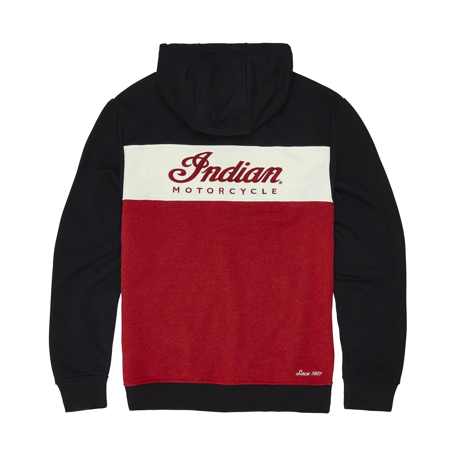 Men's Script Logo Colorblock Hoodie, Red