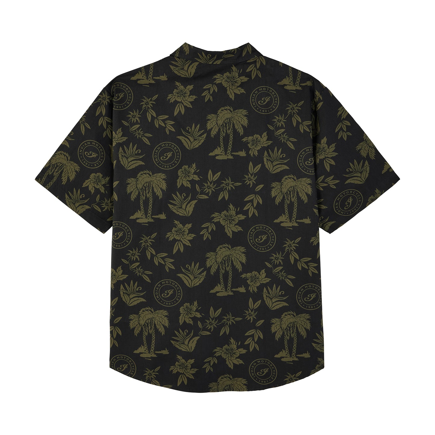 Men's Palm Print Script Icon Shirt, Green