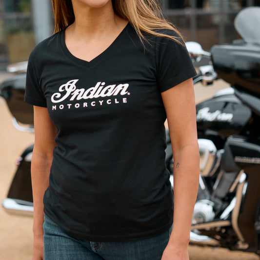 Women's Essential Script Logo T-Shirt, Black