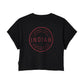 Women's Circle Block Cropped T-Shirt, Black