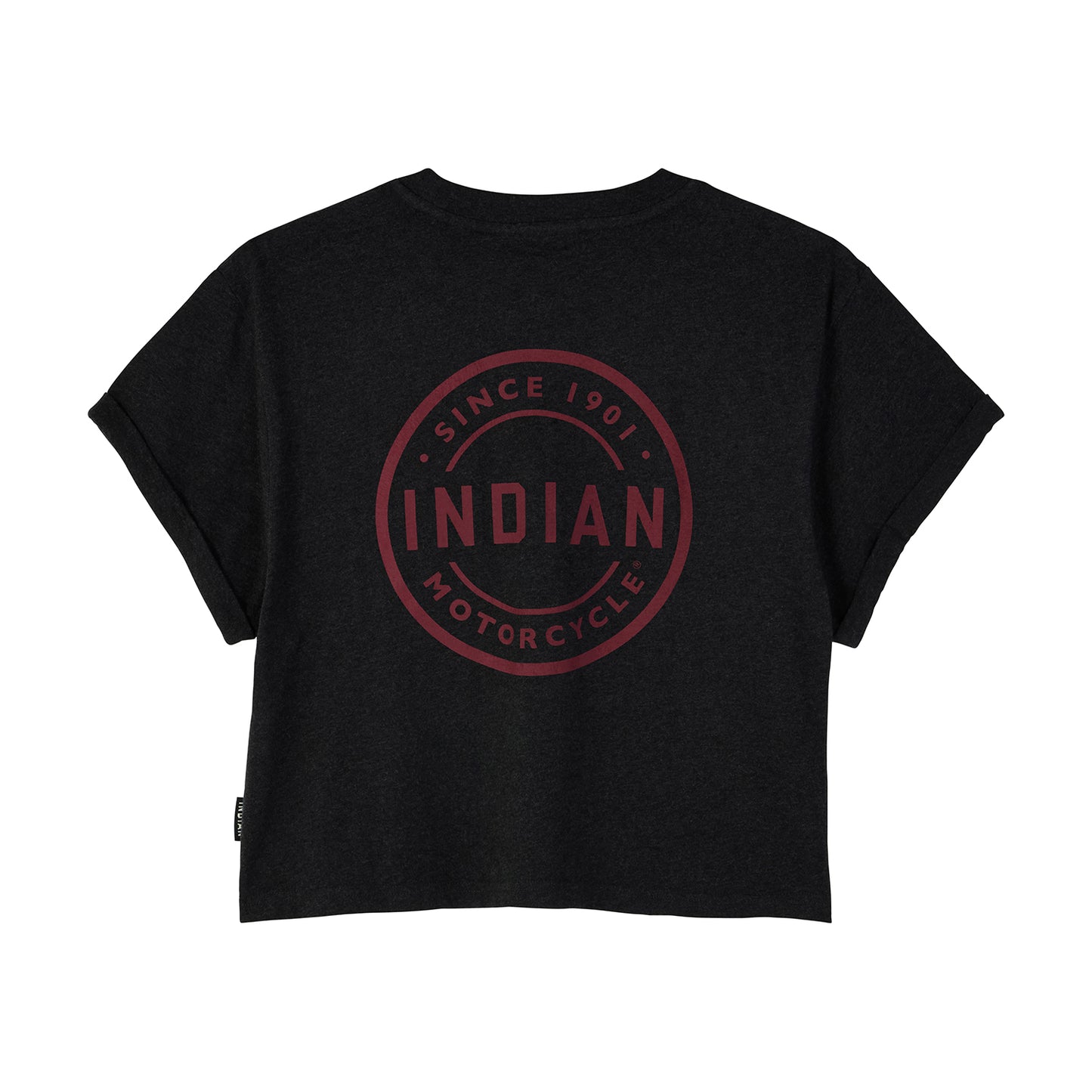 Women's Circle Block Cropped T-Shirt, Black