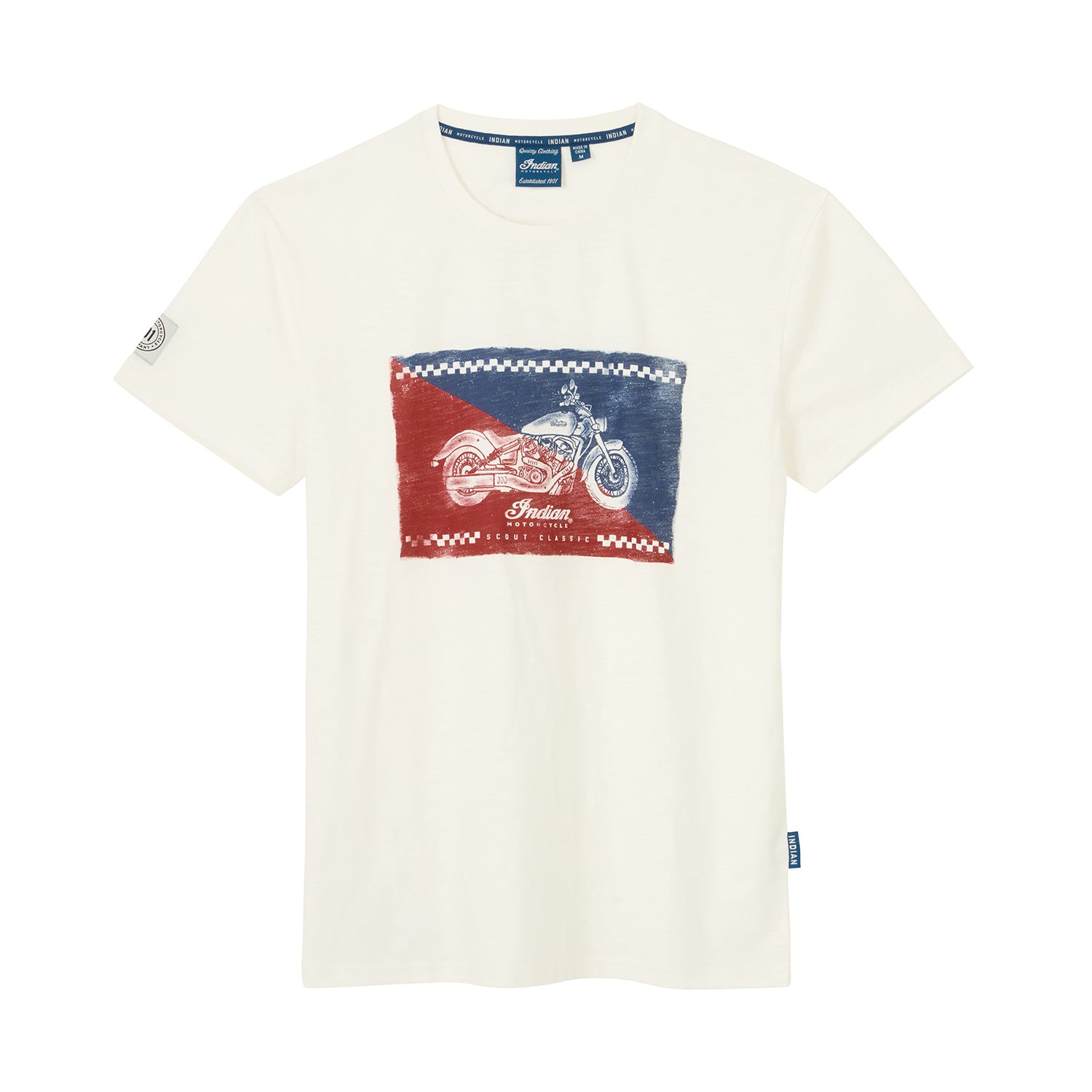 Men's Scout Classic Checked T-Shirt, White