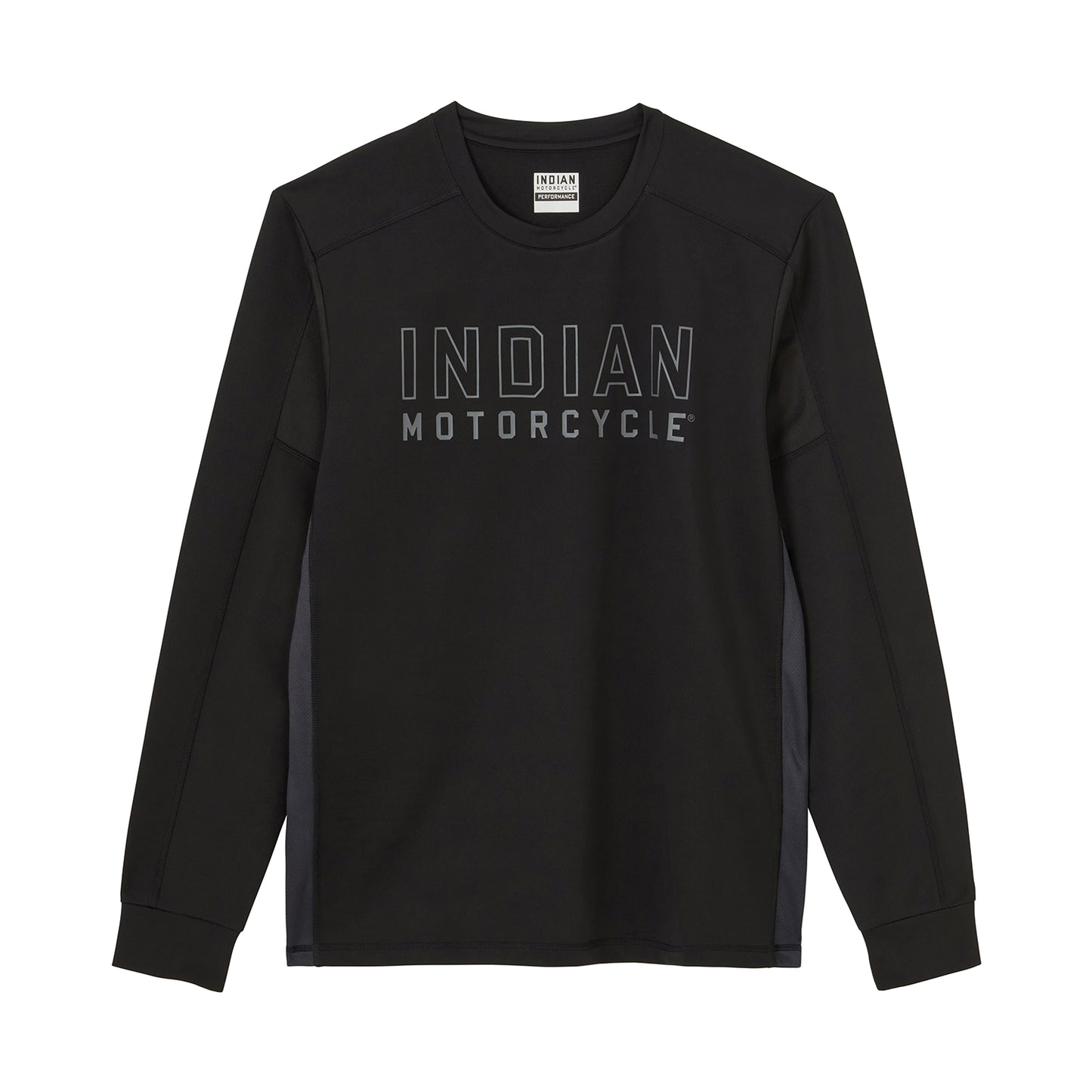 Men's Outline Logo Athlete Long Sleeve T-Shirt, Black