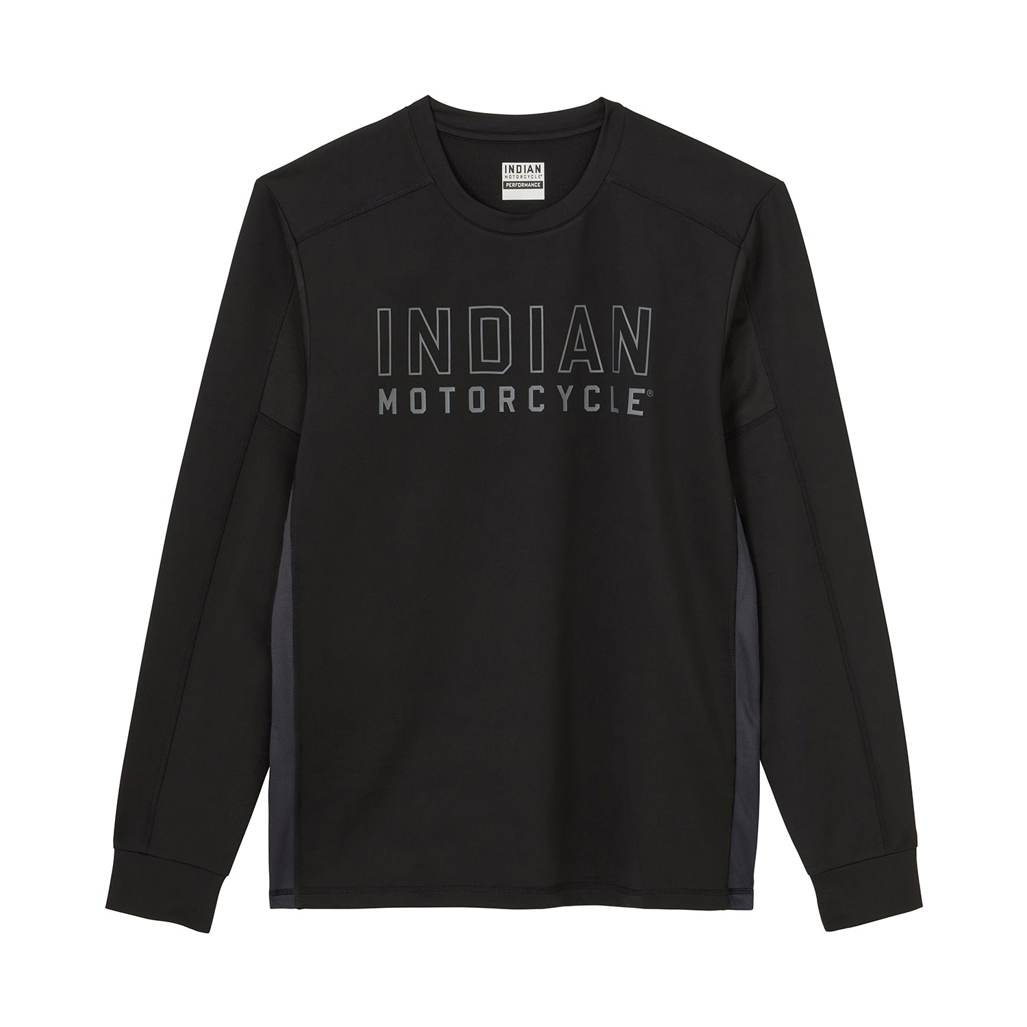 Men's Outline Logo Athlete Long Sleeve T-Shirt, Black