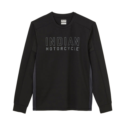 Men's Outline Logo Athlete Long Sleeve T-Shirt, Black