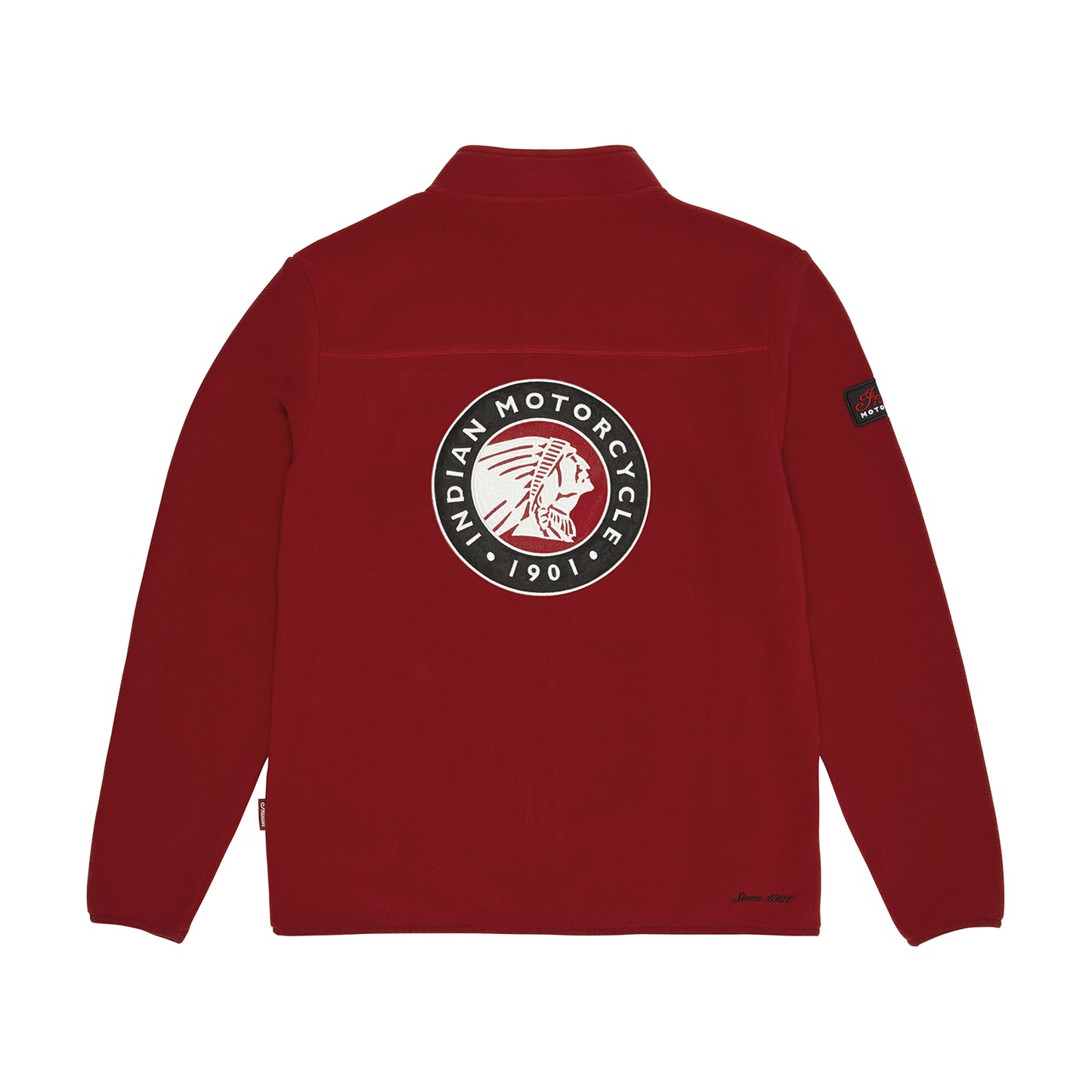 Men's Zip Thru Fleece Top, Red