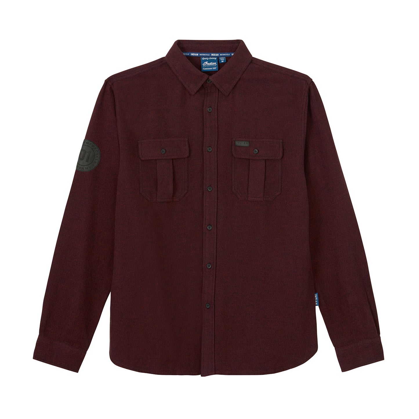 Men's Flannel Twill Shirt, Red