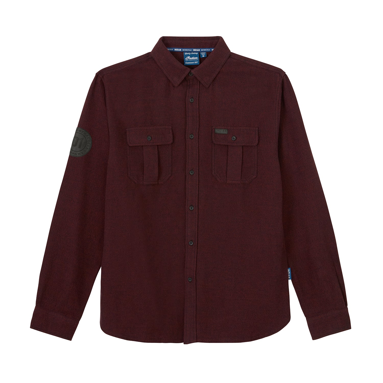 Men's Flannel Twill Shirt, Red