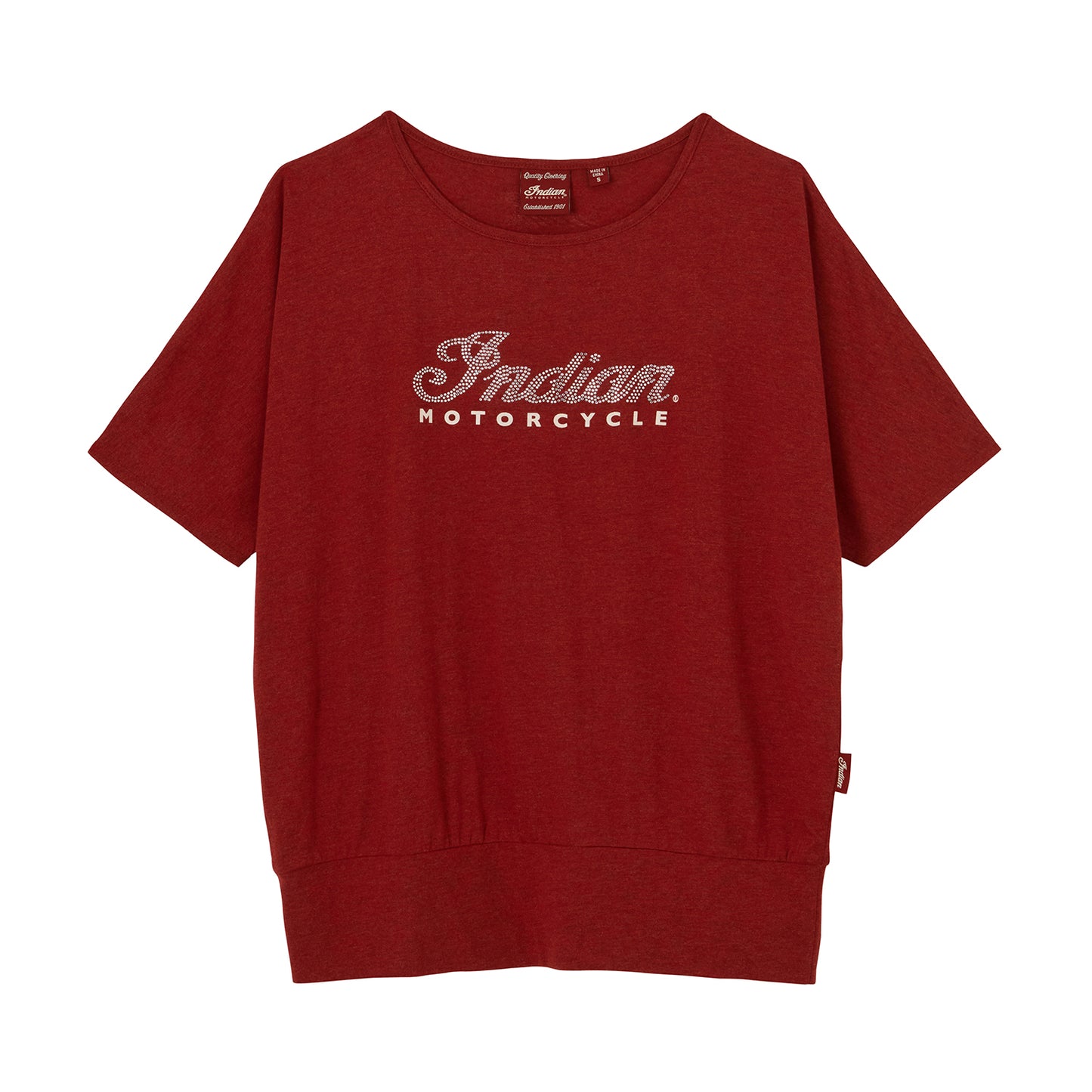 Women's Script Diamante Banded T-Shirt, Red