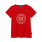 Women's Stamp Circle Logo T-Shirt, Red
