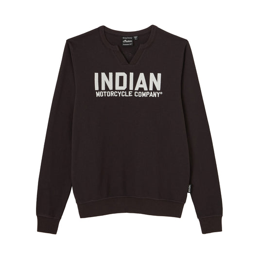 Women's Chainstitch Embroidery Long Sleeve T-Shirt, Black