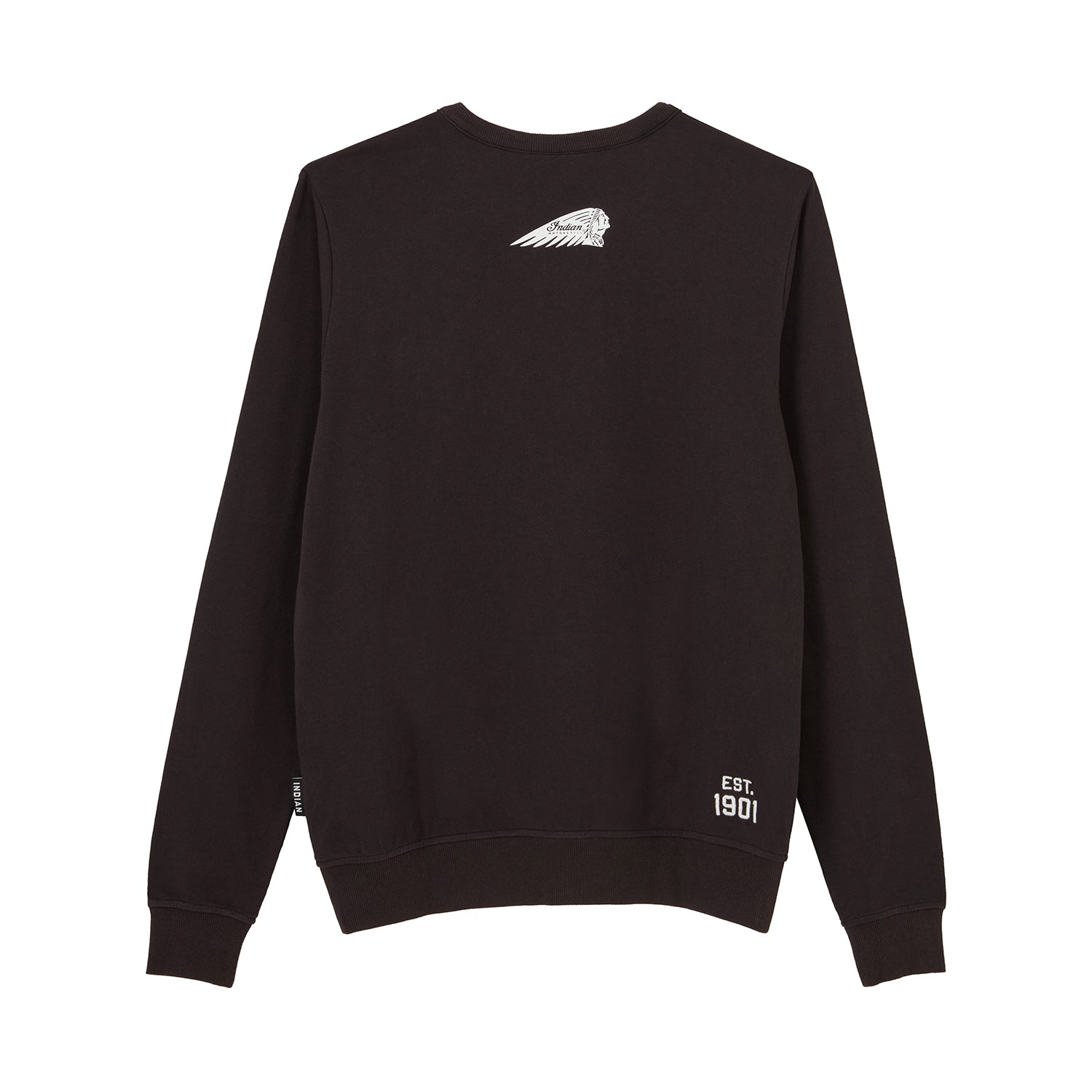 Women's Chainstitch Embroidery Long Sleeve T-Shirt, Black