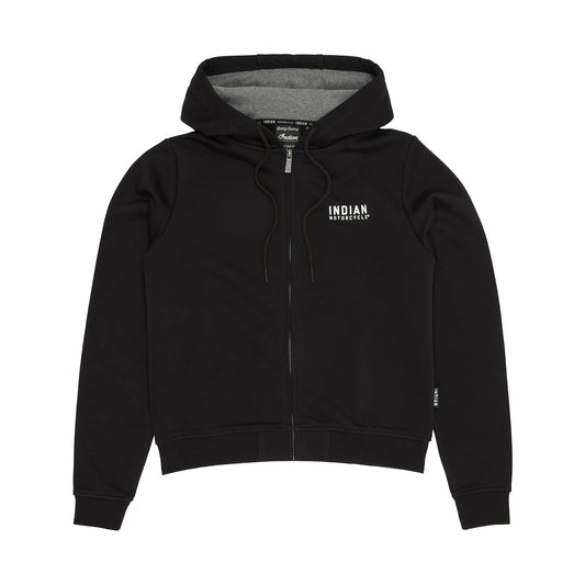 Women's Est 1901 Indian Motorcycle Cropped Hoodie, Black