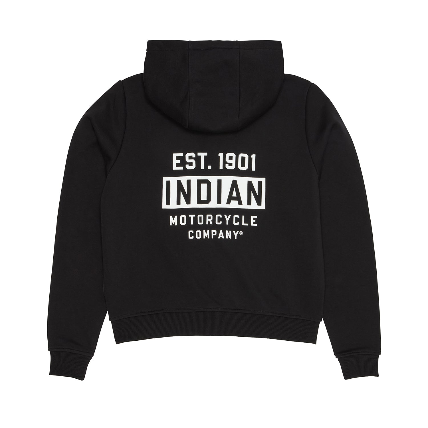 Women's Est 1901 Indian Motorcycle Cropped Hoodie, Black