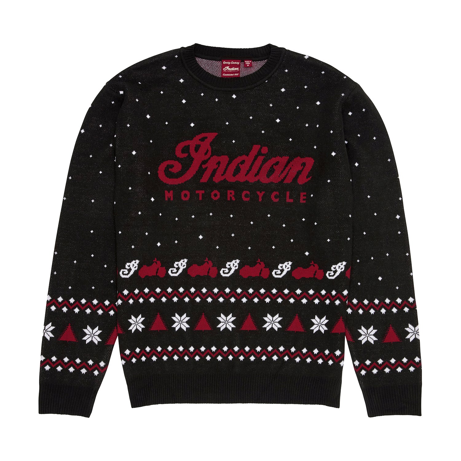 Unisex Script Holiday Sweater, Black