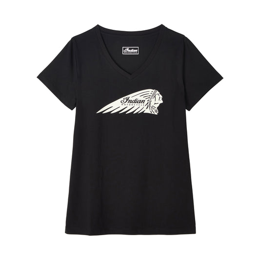 Women's Essential Headdress Logo T-shirt, Black