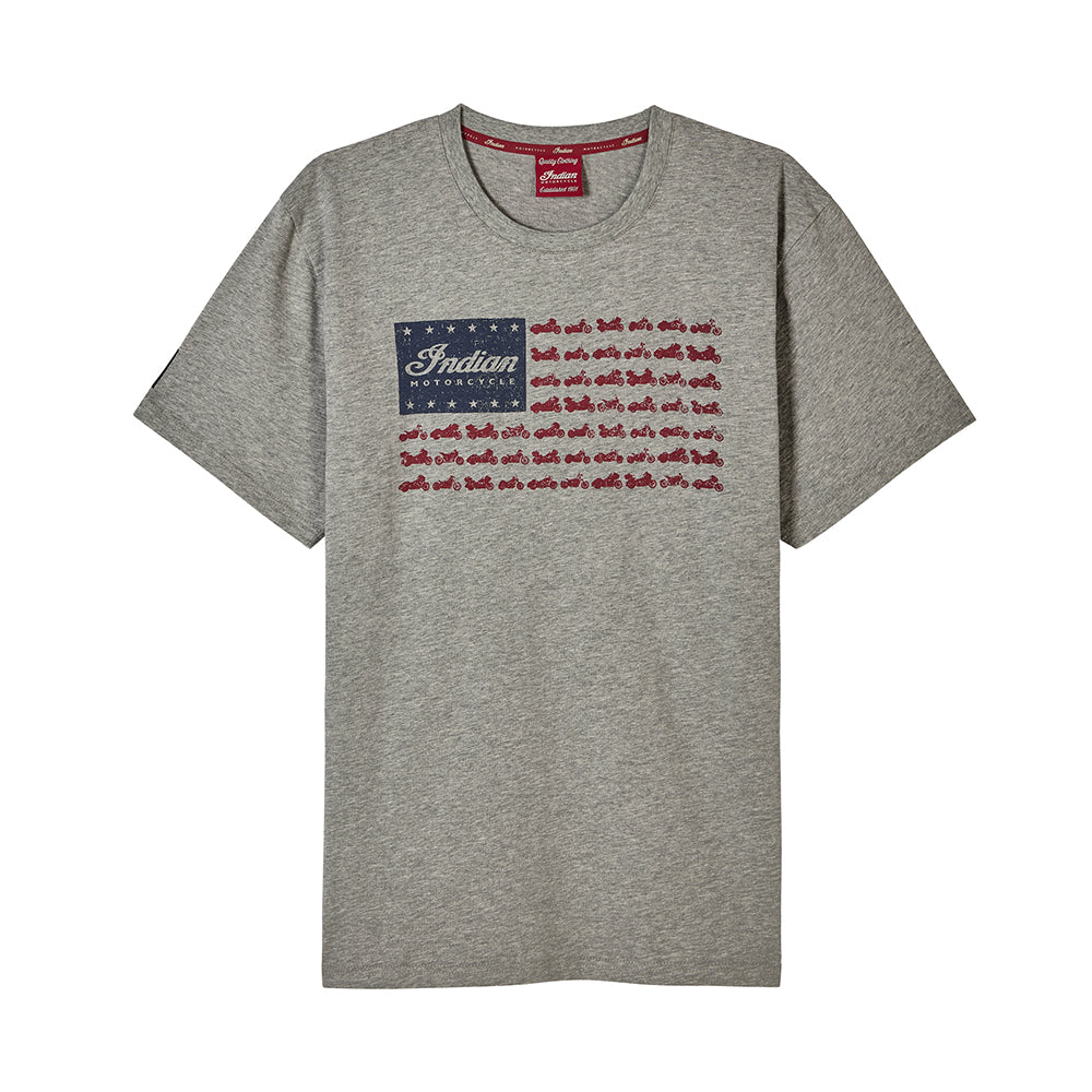 Men's Flag Bikes Print T-shirt, Gray
