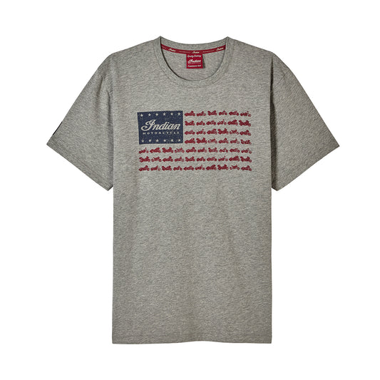 Men's Flag Bikes Print T-shirt, Gray
